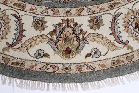 Kashan Beige Round Hand Knotted 80 X 80  Area Rug 250-26324 Image 5