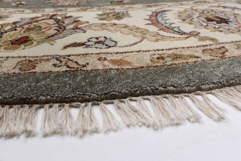Kashan Beige Round Hand Knotted 80 X 80  Area Rug 250-26324 Image 7