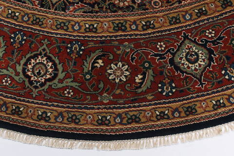 Herati Beige Round Hand Knotted 80 X 80  Area Rug 250-26326 Image 5