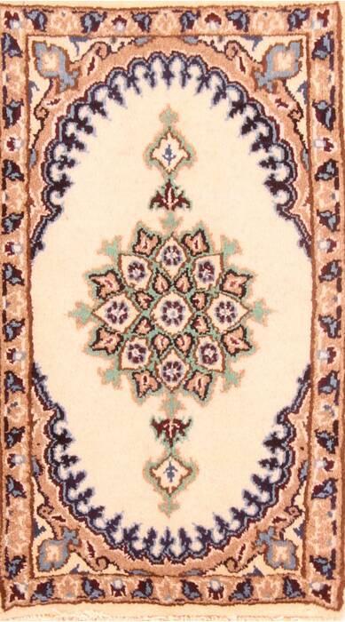 Nain White Hand Knotted 13 X 22  Area Rug 100-26334 Image 0