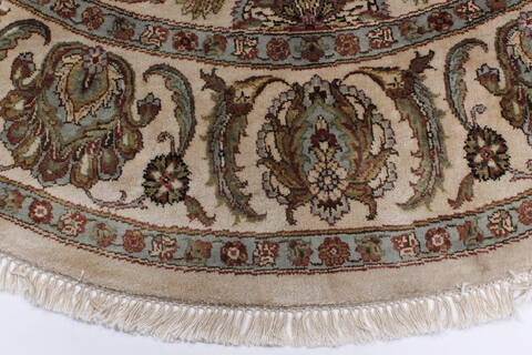 Kashmar Beige Round Hand Knotted 710 X 711  Area Rug 250-26335 Image 4