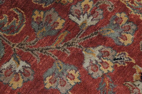 Kashan Beige Round Hand Knotted 81 X 81  Area Rug 250-26341 Image 6