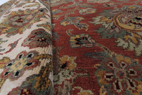 Kashan Beige Round Hand Knotted 81 X 81  Area Rug 250-26341 Image 8