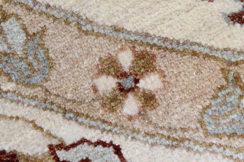 Chobi Beige Round Hand Knotted 711 X 711  Area Rug 250-26368 Image 10