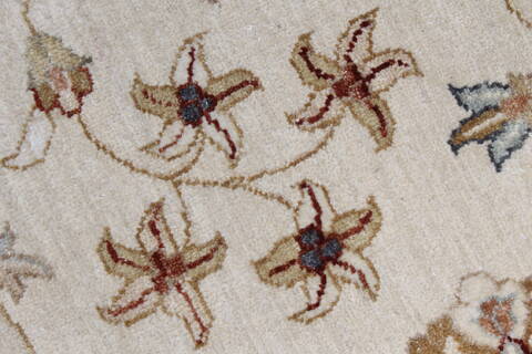 Chobi Beige Round Hand Knotted 711 X 711  Area Rug 250-26368 Image 8