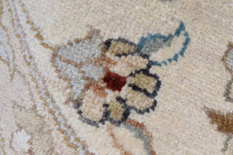 Chobi Beige Round Hand Knotted 711 X 711  Area Rug 250-26368 Image 9