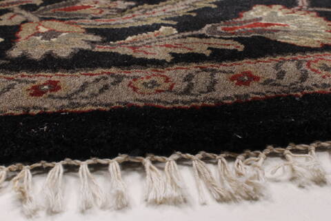 Agra Beige Round Hand Knotted 78 X 79  Area Rug 250-26371 Image 5