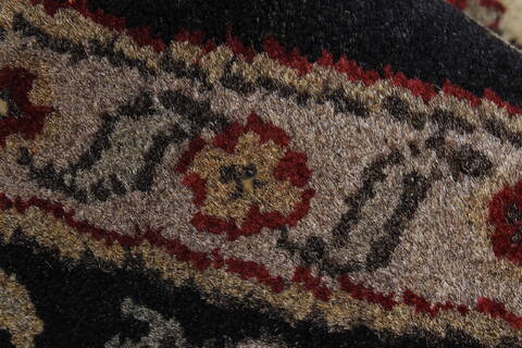 Agra Beige Round Hand Knotted 78 X 79  Area Rug 250-26371 Image 8