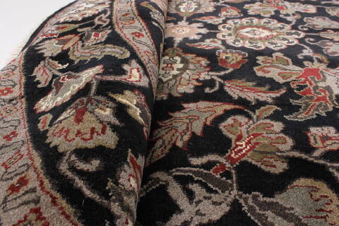 Agra Beige Round Hand Knotted 78 X 79  Area Rug 250-26371 Image 9