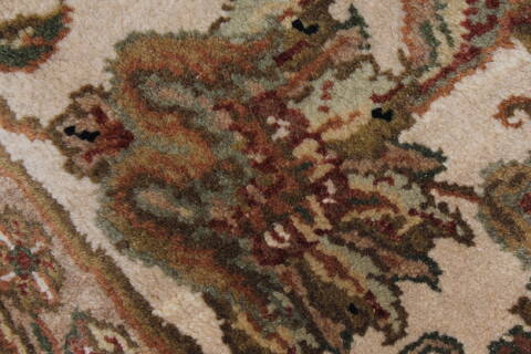 Kashan Beige Round Hand Knotted 80 X 80  Area Rug 250-26375 Image 9