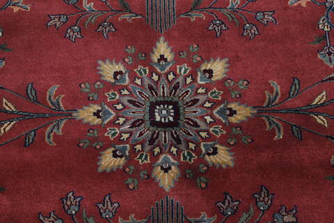 Sarouk Blue Octagon Hand Knotted 711 X 711  Area Rug 250-26376 Image 3