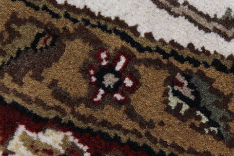 Kashan Beige Round Hand Knotted 711 X 711  Area Rug 250-26378 Image 11