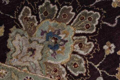 Kashan Beige Round Hand Knotted 83 X 84  Area Rug 250-26387 Image 10