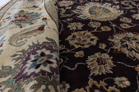 Kashan Beige Round Hand Knotted 83 X 84  Area Rug 250-26387 Image 2