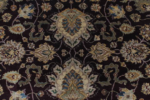 Kashan Beige Round Hand Knotted 83 X 84  Area Rug 250-26387 Image 6