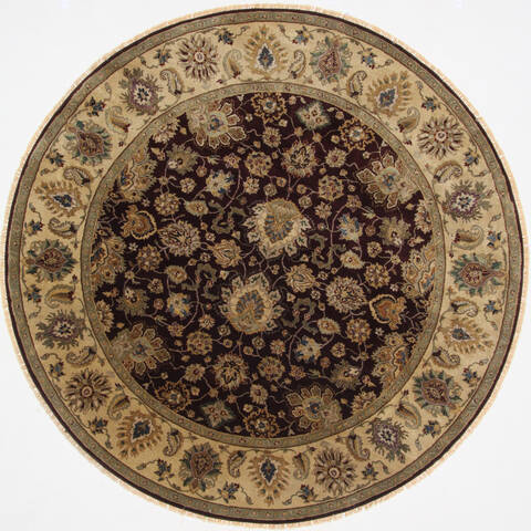 Kashan Beige Round Hand Knotted 83 X 84  Area Rug 250-26387 Image 0