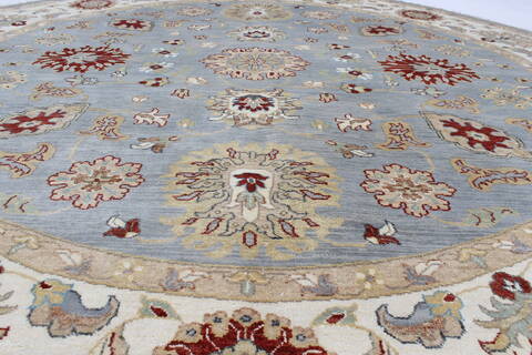 Ziegler Beige Round Hand Knotted 180 X 180  Area Rug 250-26396 Image 2