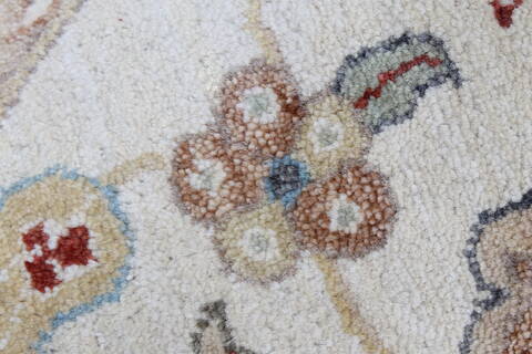 Ziegler Beige Round Hand Knotted 180 X 180  Area Rug 250-26396 Image 8