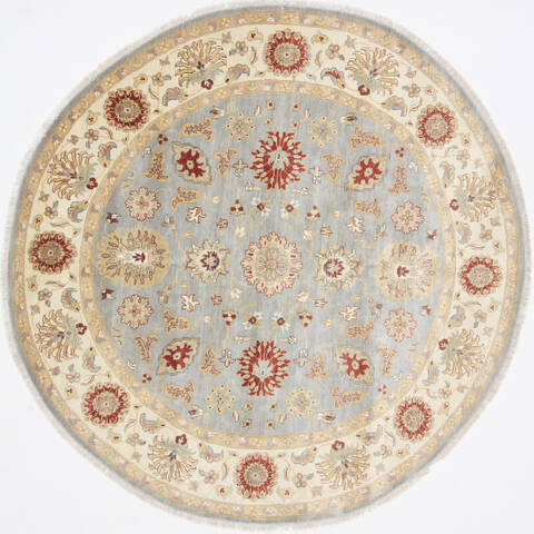 Ziegler Beige Round Hand Knotted 180 X 180  Area Rug 250-26396 Image 0