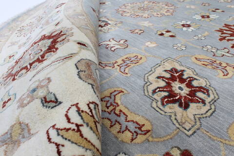 Chobi Blue Round Hand Knotted 81 X 81  Area Rug 250-26436 Image 10