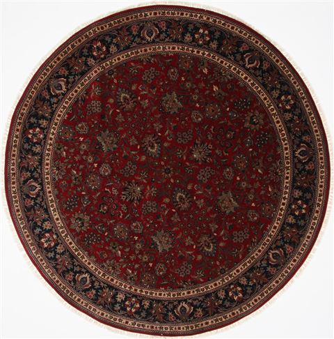Kashmar Green Round Hand Knotted 82 X 82  Area Rug 250-26451 Image 0