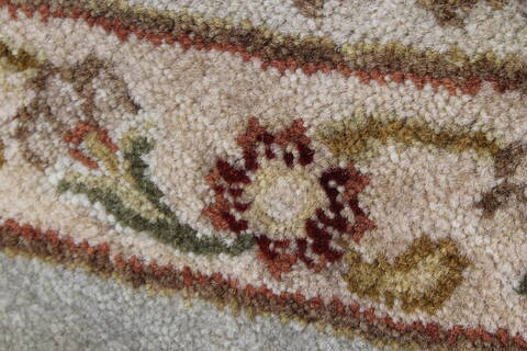 Kashmar Beige Round Hand Knotted 80 X 80  Area Rug 250-26455 Image 2