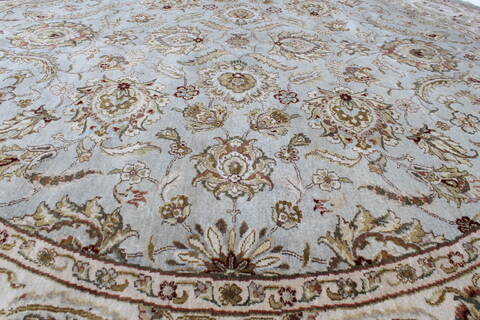 Kashmar Beige Round Hand Knotted 80 X 80  Area Rug 250-26455 Image 5