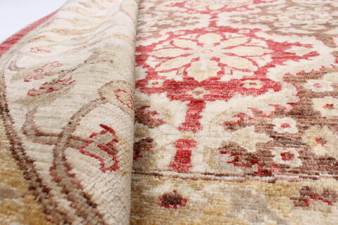 Chobi Red Round Hand Knotted 83 X 84  Area Rug 250-26469 Image 1