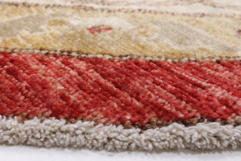 Chobi Red Round Hand Knotted 83 X 84  Area Rug 250-26469 Image 6