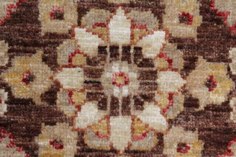 Chobi Red Round Hand Knotted 83 X 84  Area Rug 250-26469 Image 7