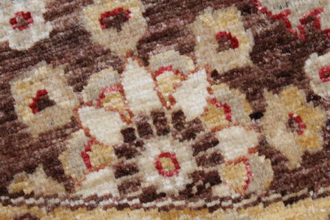 Chobi Red Round Hand Knotted 83 X 84  Area Rug 250-26469 Image 8