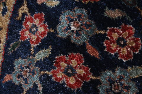Tabriz Blue Round Hand Knotted 711 X 711  Area Rug 250-26472 Image 9