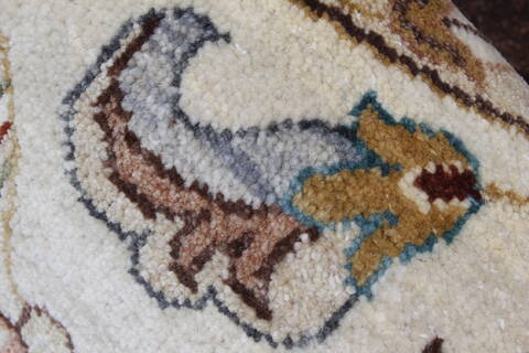 Chobi Brown Round Hand Knotted 80 X 80  Area Rug 250-26486 Image 10
