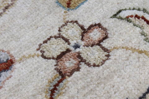 Chobi Brown Round Hand Knotted 80 X 80  Area Rug 250-26486 Image 11