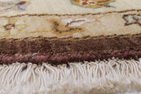 Chobi Brown Round Hand Knotted 80 X 80  Area Rug 250-26486 Image 6