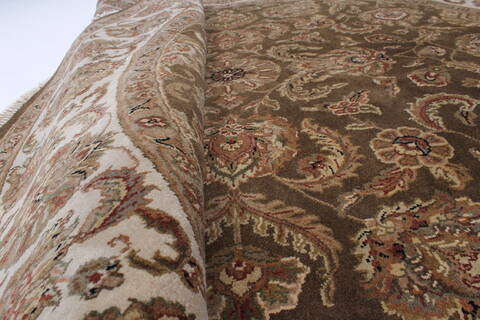 Kashmar Beige Round Hand Knotted 82 X 83  Area Rug 250-26490 Image 10