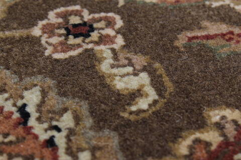 Kashmar Beige Round Hand Knotted 82 X 83  Area Rug 250-26490 Image 6