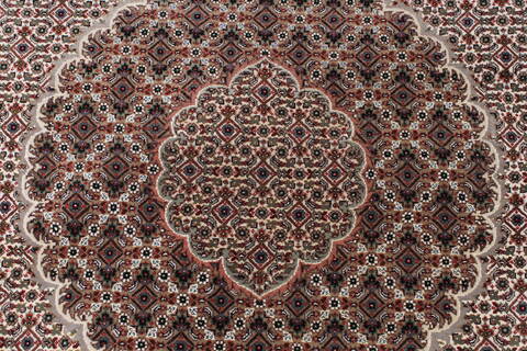 Mahi Beige Round Hand Knotted 82 X 82  Area Rug 250-26503 Image 4