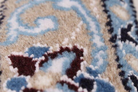 Tabas Blue Round Hand Knotted 80 X 80  Area Rug 250-26512 Image 10