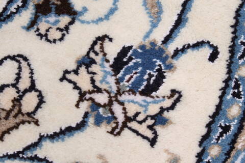 Tabas Blue Round Hand Knotted 80 X 80  Area Rug 250-26512 Image 7