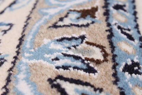 Tabas Blue Round Hand Knotted 80 X 80  Area Rug 250-26512 Image 9