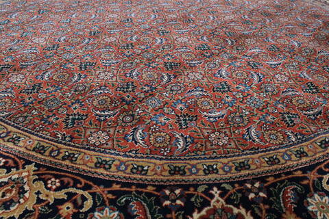 Herati Blue Round Hand Knotted 80 X 80  Area Rug 250-26531 Image 2