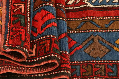 Kazak Blue Runner Hand Knotted 41 X 123  Area Rug 100-26544 Image 4