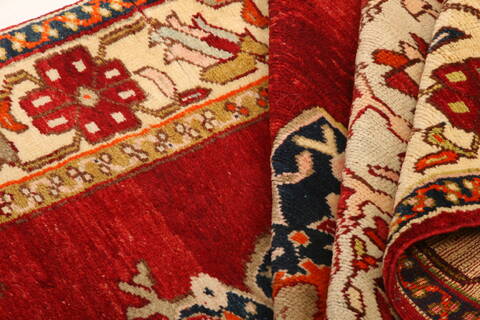 Hamedan Red Hand Knotted 37 X 63  Area Rug 100-26547 Image 4