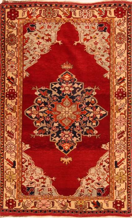 Hamedan Red Hand Knotted 37 X 63  Area Rug 100-26547 Image 0