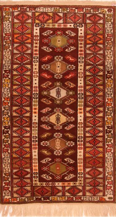 Yalameh Red Hand Knotted 38 X 60  Area Rug 100-26580 Image 0