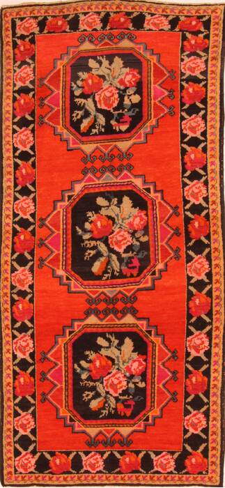 Karabakh Red Runner Hand Knotted 42 X 88  Area Rug 100-26587 Image 0