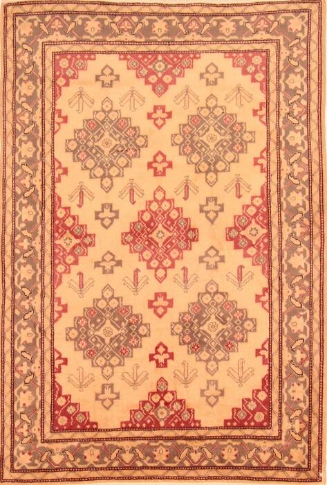 Kazak Beige Hand Knotted 46 X 610  Area Rug 100-26594 Image 0