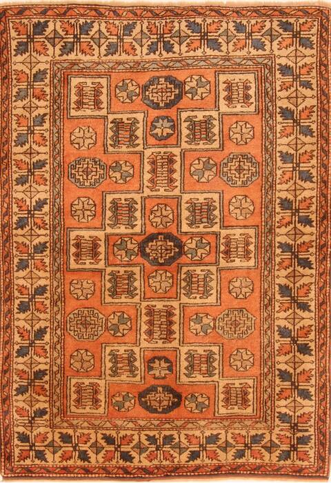 Kazak Orange Hand Knotted 48 X 67  Area Rug 100-26655 Image 0