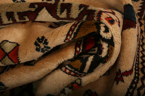 Kazak Beige Square Hand Knotted 68 X 82  Area Rug 100-26660 Image 2